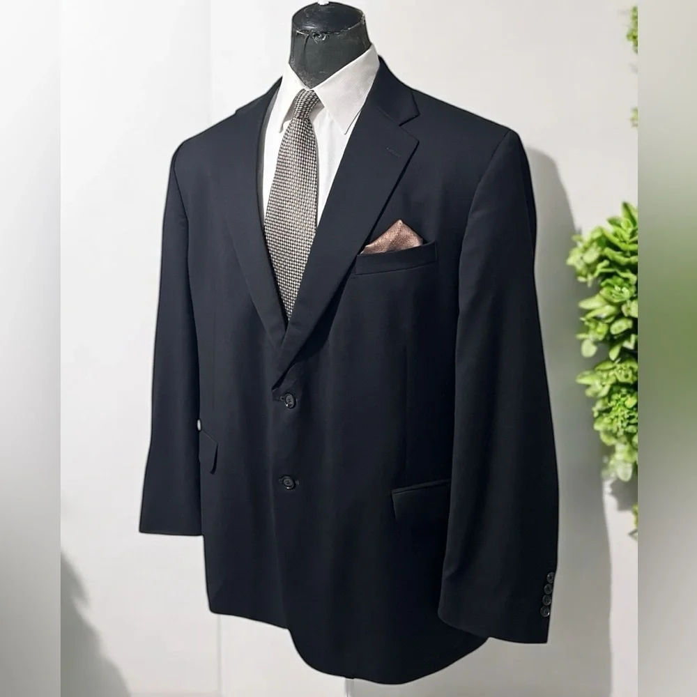 Stafford Elegant Black Men's Blazer 100% Wool. Smart Blazer☑️